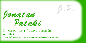 jonatan pataki business card